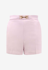 Elisabetta Franchi Horsebit Plaque Mini Shorts Pink SH00751E2_544