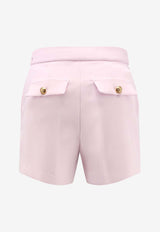 Elisabetta Franchi Horsebit Plaque Mini Shorts Pink SH00751E2_544