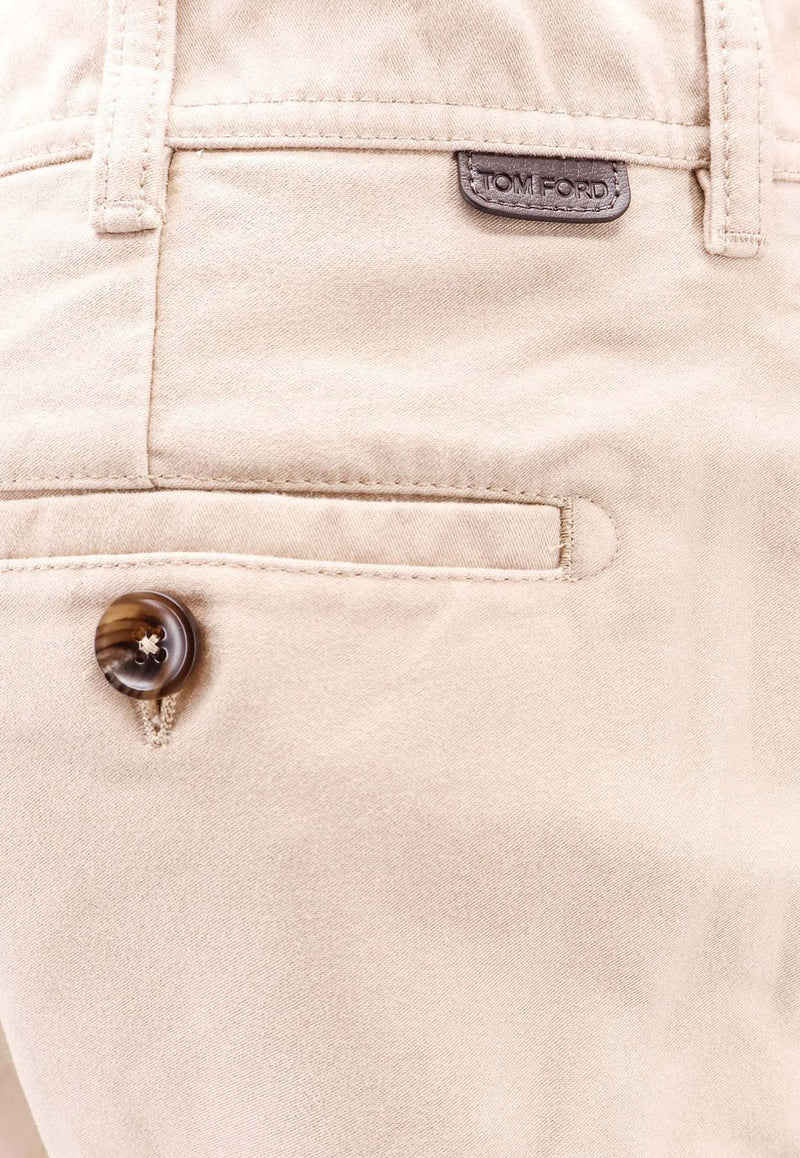 Tom Ford Straight-Leg Chino Pants Beige SHL014FMC171S25_JB255