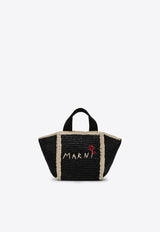 Marni Small Sillo Raffia Tote Bag Black SHMP0121L0P6769/P_MARNI-ZO762