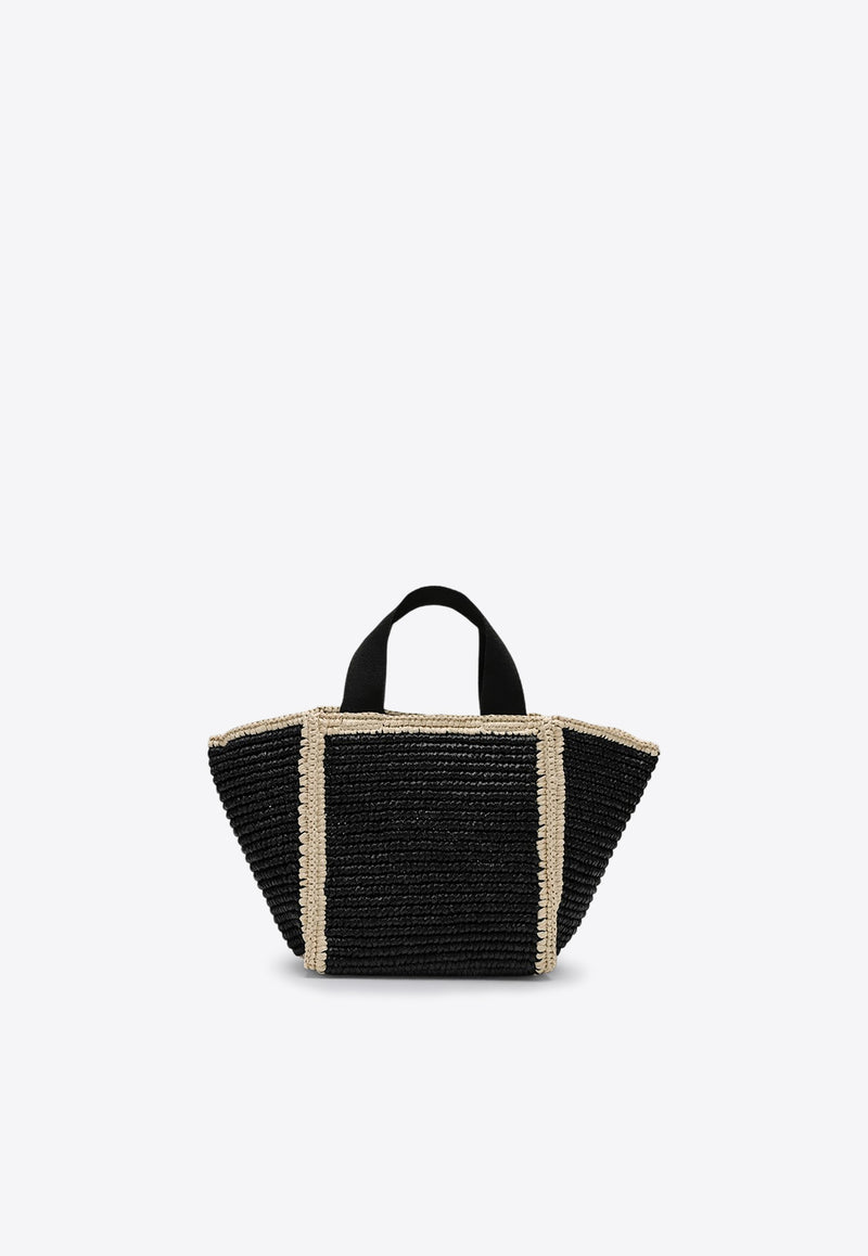 Marni Small Sillo Raffia Tote Bag Black SHMP0121L0P6769/P_MARNI-ZO762