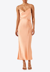 Shona Joy La Lune Bias Cowl Midi Dress SJ3930PEACH