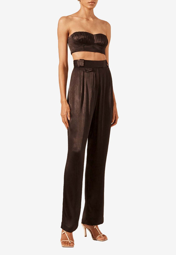 Shona Joy La Lune High-Waist Tailored Pants SJ6069BLACK