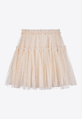 Needle 
Thread Kids Girls Flared Tulle Skirt Beige SK-MG-01-KCR25-DUTBEIGE