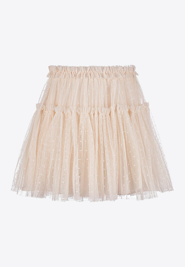 Needle 
Thread Kids Girls Flared Tulle Skirt Beige SK-MG-01-KCR25-DUTBEIGE