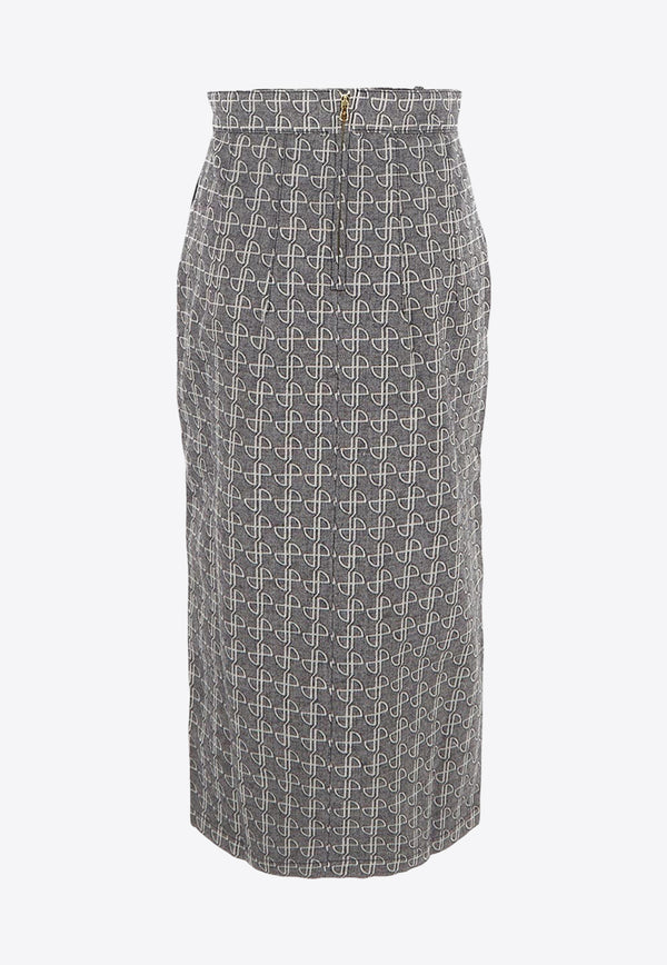 Patou Jewel Pencil Skirt Gray SK050-0ESSENTIELGREY