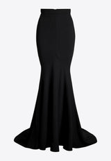 Patou High-Rise Crepe Maxi Mermaid Skirt  Black SK068-0193BLACK