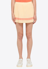 Sporty 
Rich Double-Stripe Pleated Mini Skirt Beige SK921ALCO/M_S&R-AL