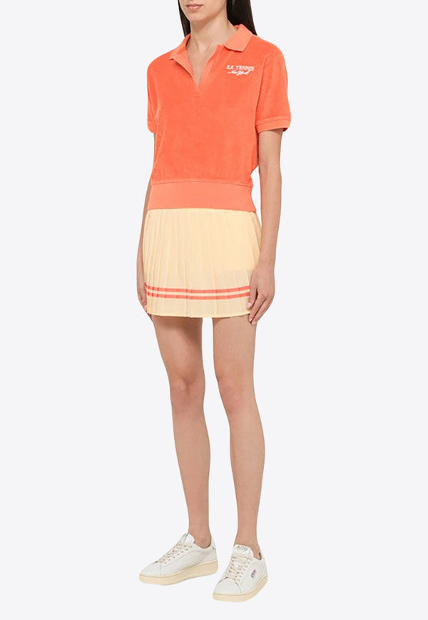 Sporty 
Rich Double-Stripe Pleated Mini Skirt Beige SK921ALCO/M_S&R-AL