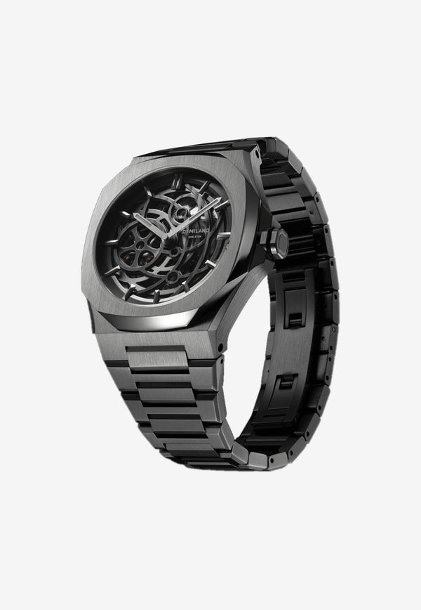 D1 Milano Stainless Steel Skeleton Watch Gray SKBJ11GREY