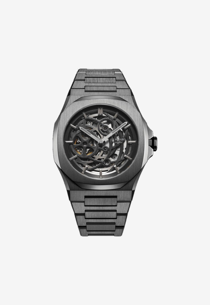 D1 Milano Stainless Steel Skeleton Watch Gray SKBJ11GREY