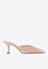 Jimmy Choo Solar 70 Crystal Suede Mules Pink SOLAR 70 QIY MACARON