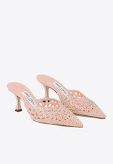 Jimmy Choo Solar 70 Crystal Suede Mules Pink SOLAR 70 QIY MACARON