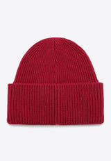 Destin Wool-Blend Ribbed Beanie Burgundy SPENNYBEDWS/P_DESSR-BO