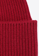 Destin Wool-Blend Ribbed Beanie Burgundy SPENNYBEDWS/P_DESSR-BO