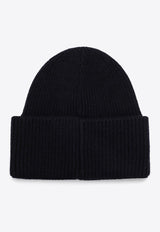 Destin Wool-Blend Ribbed Beanie Blue SPENNYBEDWS/P_DESSR-NA