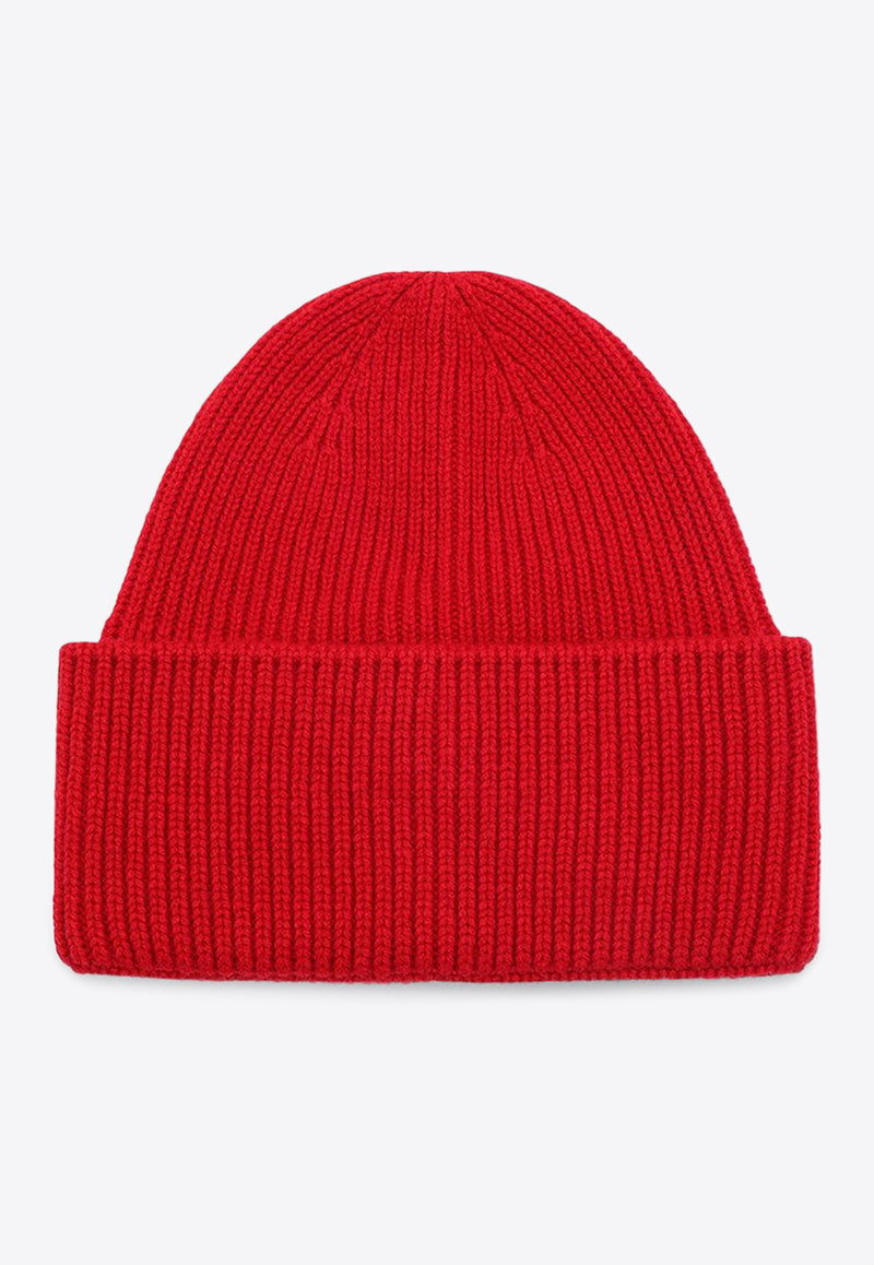 Destin Wool-Blend Ribbed Beanie Red SPENNYBEDWS/P_DESSR-RO