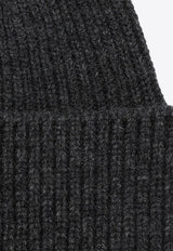 Destin Wool-Blend Ribbed Beanie Gray SPENNYBEWS/P_DESSR-AN