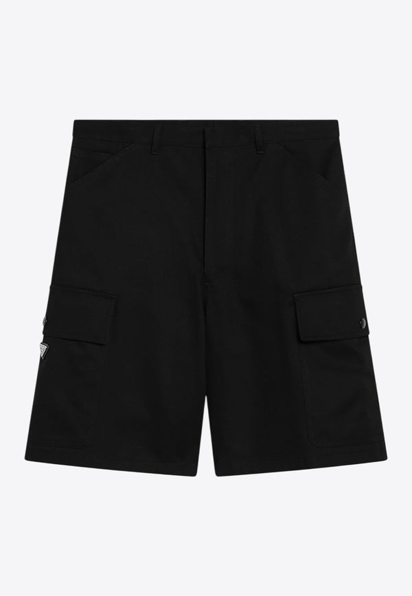 Prada Triangle Logo Bermuda Shorts Black SPH472OOO11BZ/Q_PRADA-F0002