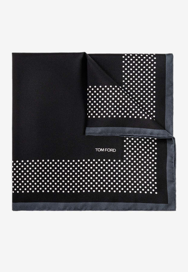 Tom Ford Silk Pocket Square SPR001-S0089 LB999 Black