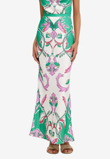 Significant Other Kianna High-Rise Printed Maxi Skirt Multicolor SS240454S-PRT-FLORENCEPRINTGREEN MULTI