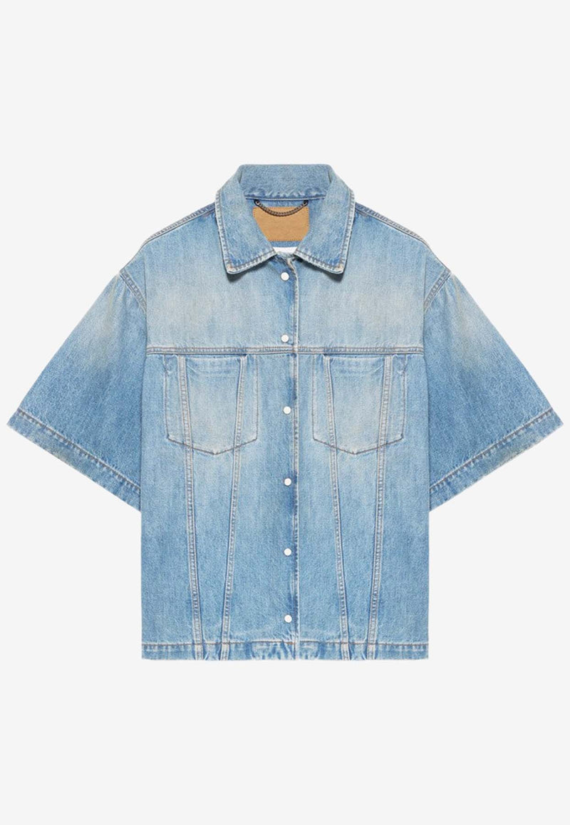 1989 Studio Boxy Short-Sleeved Denim Shirt SS24.26DE/O_1989-WA Blue