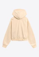 Sporty 
Rich Vendome Cropped Zip-Up Hoodie Cream ST068512205CR01CREAM