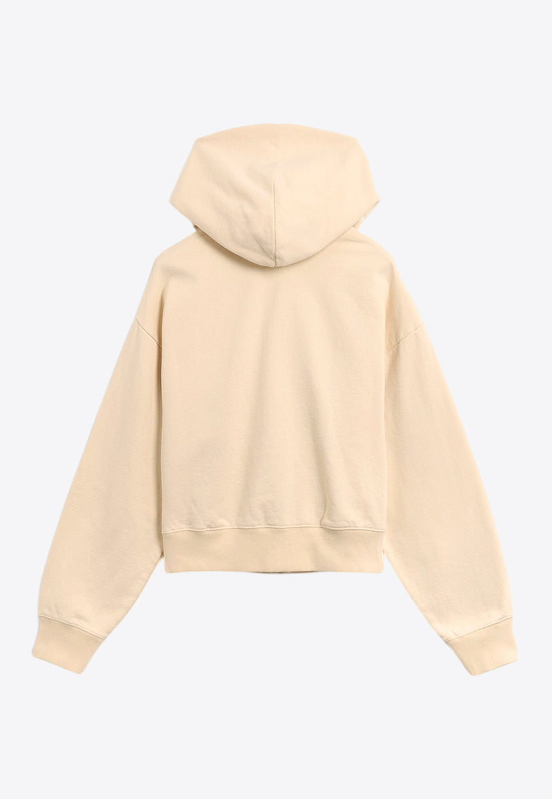 Sporty 
Rich Vendome Cropped Zip-Up Hoodie Cream ST068512205CR01CREAM