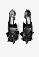 Jimmy Choo Staz 70 Leather Slingback Pumps STAZ SB 70 GWG BLACK/BLACK