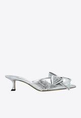 Jimmy Choo Staz 50 Metallic Leather Mules Silver STAZ MULE 50 GWG SILVER/SILVER