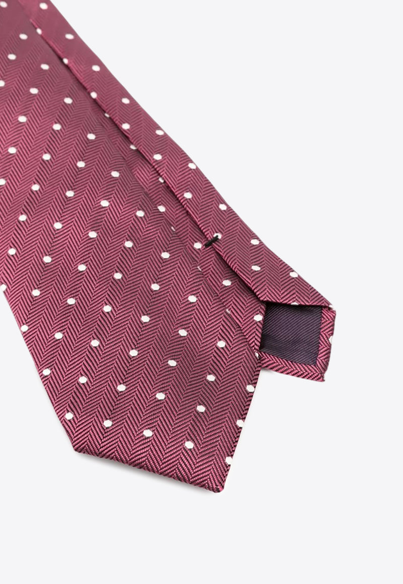 Tom Ford Polka Dot Silk Tie STE001-S0010 DP265 Purple