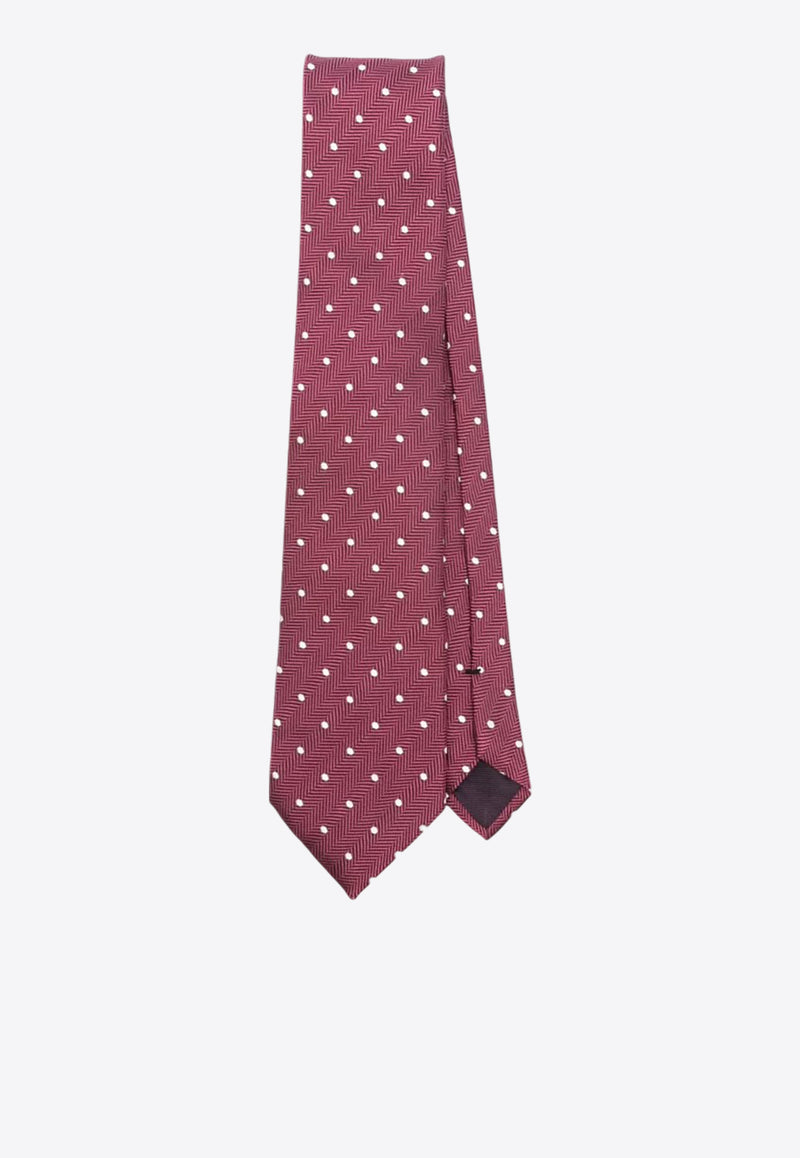 Tom Ford Polka Dot Silk Tie STE001-S0010 DP265 Purple