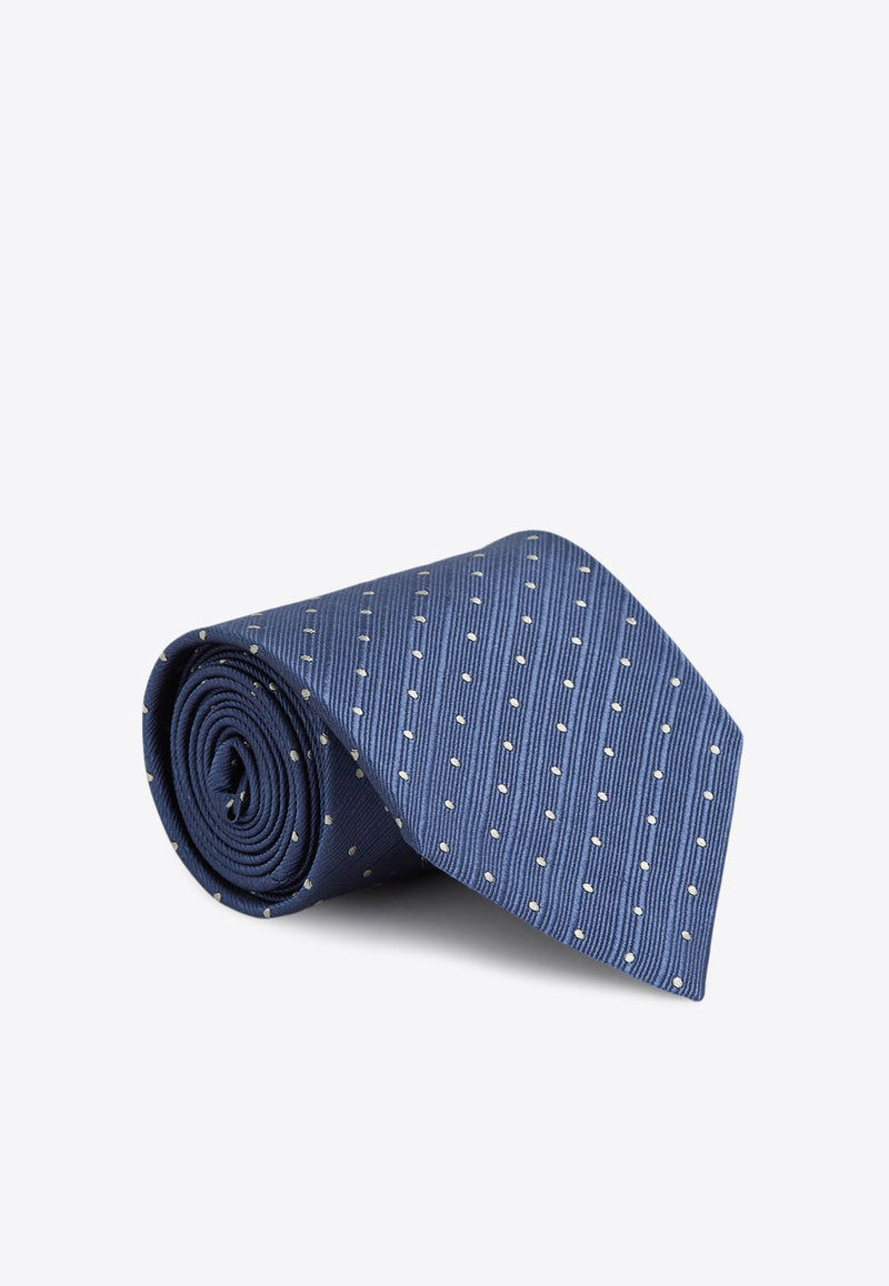 Tom Ford Micro Polka Dot Silk Tie STE001-S0057 HB532 Blue