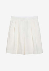 Margaux Lonnberg Stuart Wool-Blend Bermuda Shorts White STUARTWO/O_LON-WHT