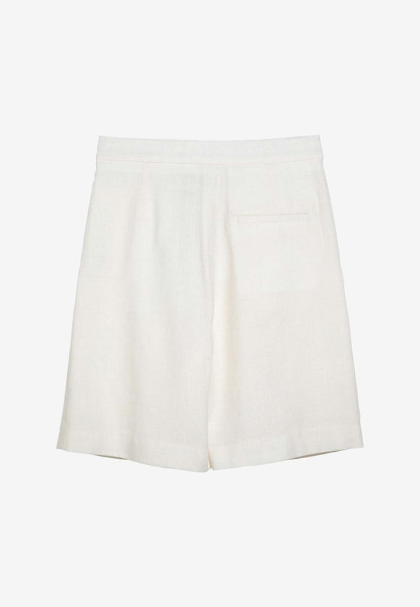 Margaux Lonnberg Stuart Wool-Blend Bermuda Shorts White STUARTWO/O_LON-WHT