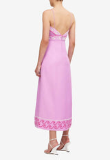 Significant Other Nara Embroidered Midi Dress Mauve SU2404100D-TAFFYPINK