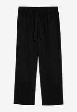 Tekla Elasticated Pajama Pants Black SWP-BLCO/P_TEKLA-AB