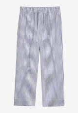 Tekla Striped Pajama Pants White SWP-SKSCO/P_TEKLA-SK