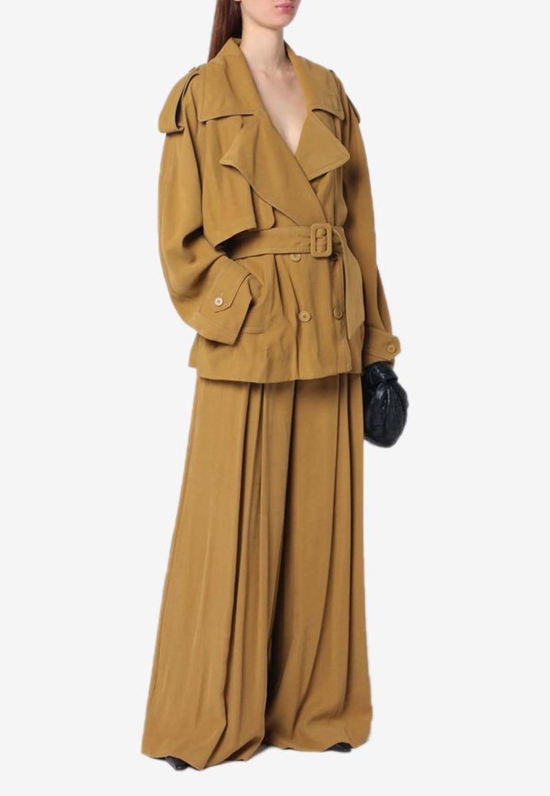 Double-Breasted Belted Coat