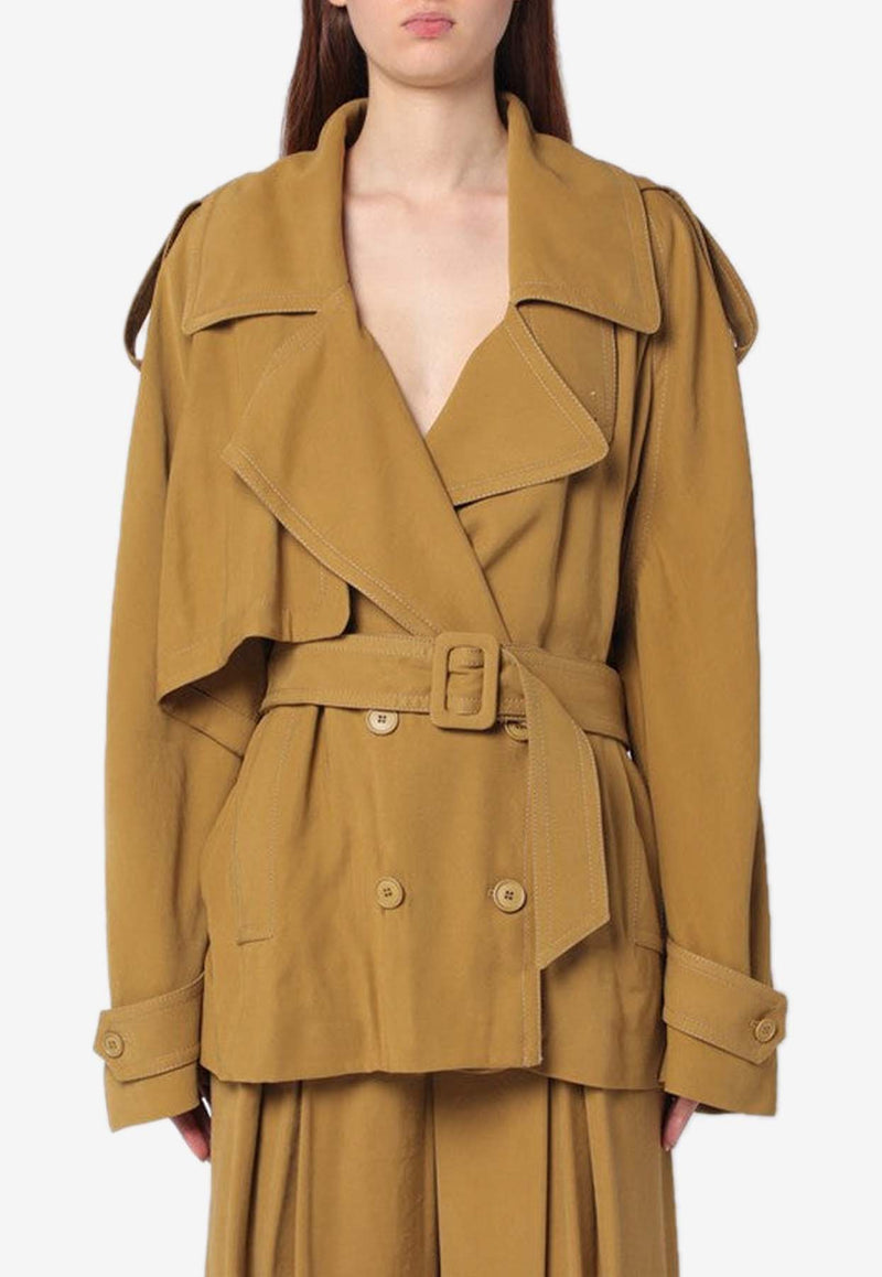 Double-Breasted Belted Coat