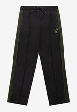 The Hundreds Script Logo Embroidered Track Pants Black T24P104012- R0000098BLACK