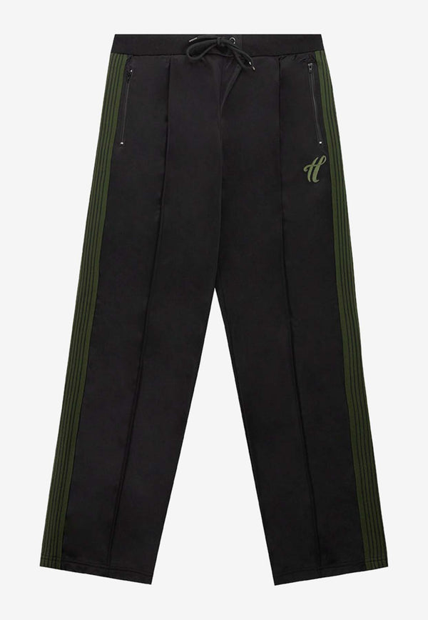 The Hundreds Script Logo Embroidered Track Pants Black T24P104012- R0000098BLACK