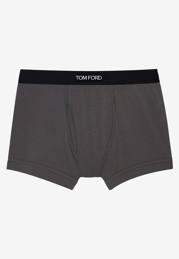 Tom Ford Embroidered Logo Boxers Gray T4LC31040_232