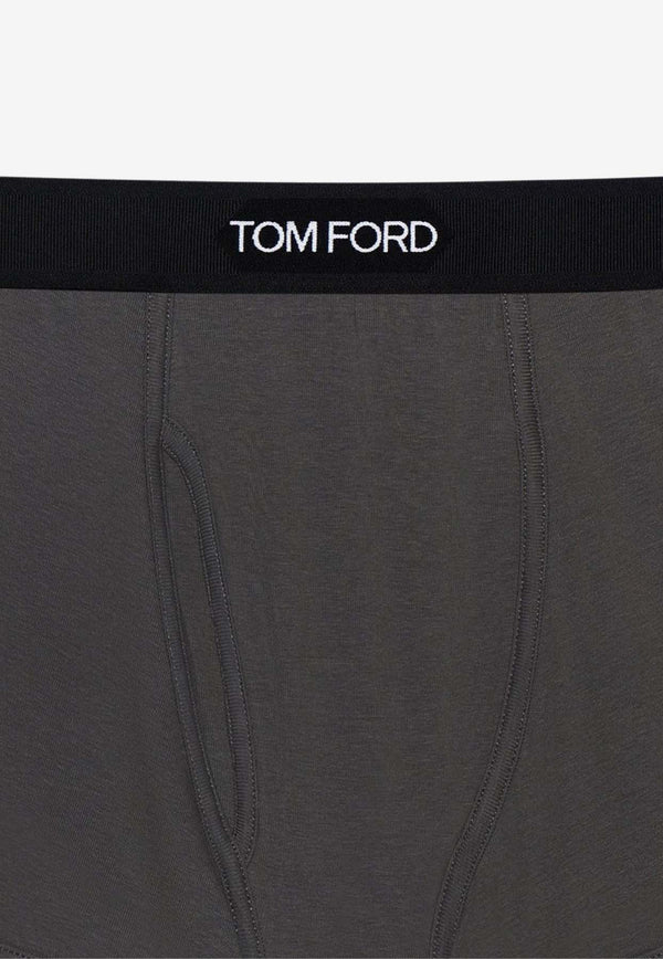 Tom Ford Embroidered Logo Boxers Gray T4LC31040_232