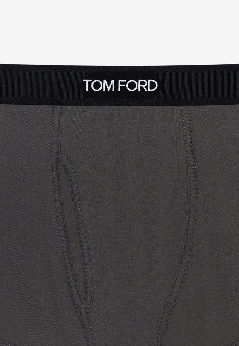 Tom Ford Embroidered Logo Boxers Gray T4LC31040_232