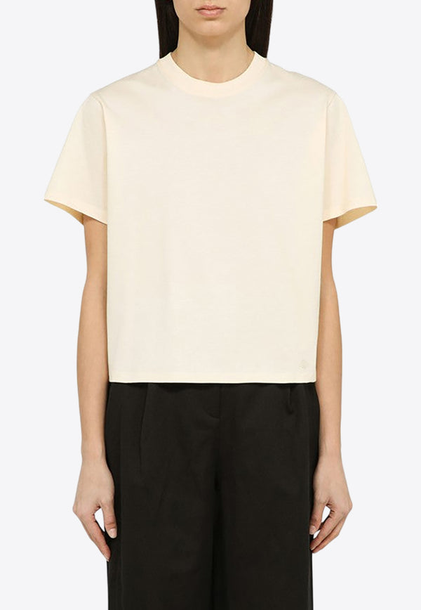 Loulou Studio Short-Sleeved Crewneck T-shirt in Silk Blend TELANTOCO/O_LOULO-RI