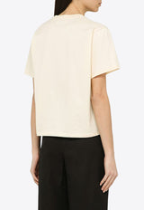 Loulou Studio Short-Sleeved Crewneck T-shirt in Silk Blend TELANTOCO/O_LOULO-RI