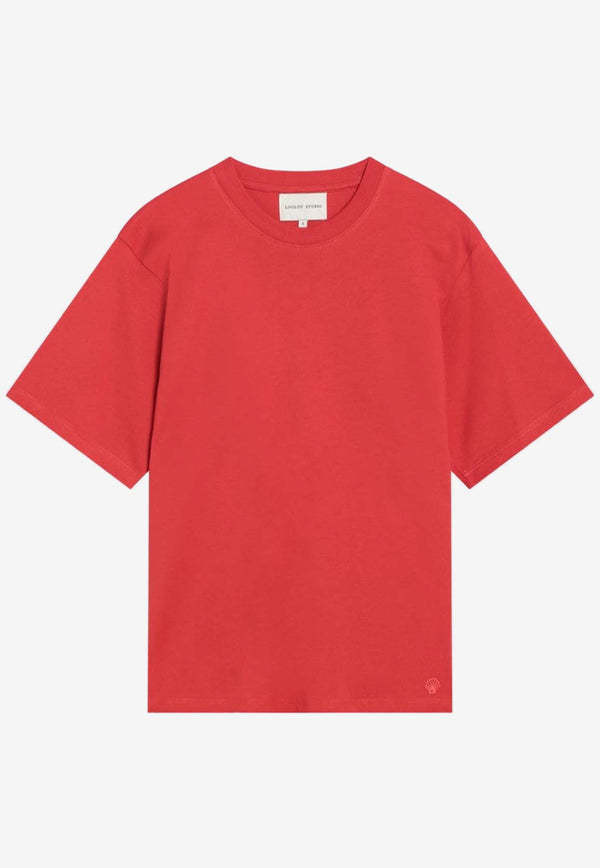 Loulou Studio Basic Crewneck T-shirt  Red TELANTOCO/Q_LOULO-TO