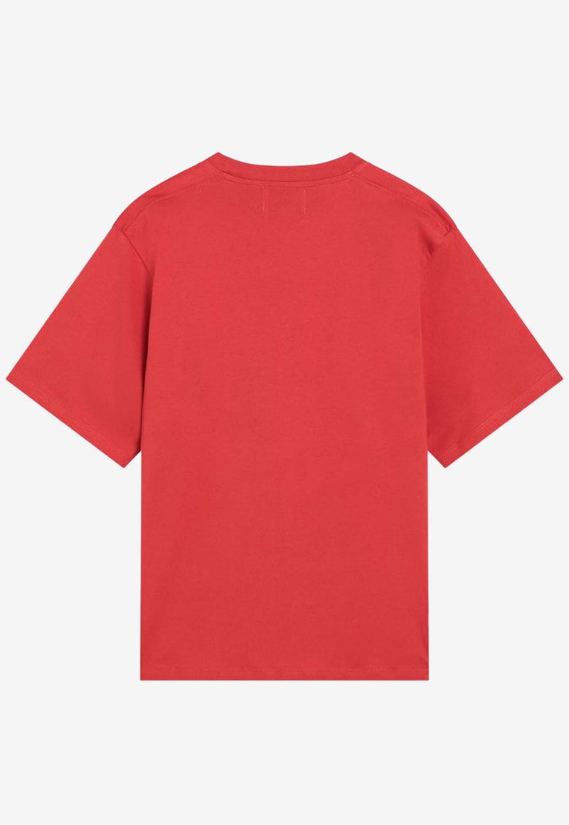 Loulou Studio Basic Crewneck T-shirt  Red TELANTOCO/Q_LOULO-TO