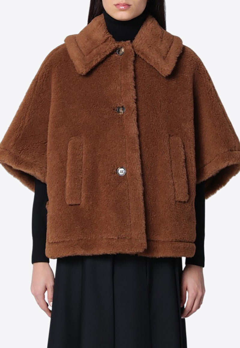 Max Mara Tenebre Teddy Short Cape Camel TENEBRE4WO/Q_MAXM-006